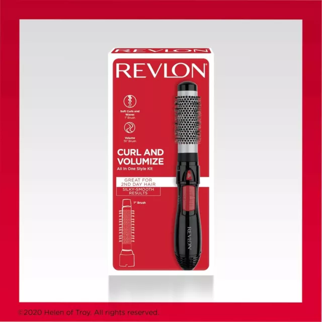 Revlon Curl And Volumize 2 Brushes All In One Style Kit Adjustable Settings