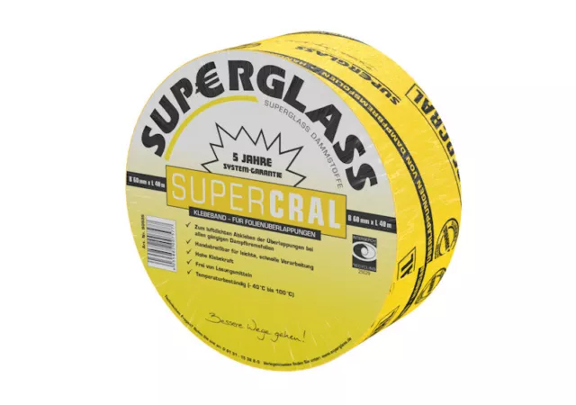 Superglass Supercral Klebeband Dampfsperre Dampfbremse Dampfbremsfolie