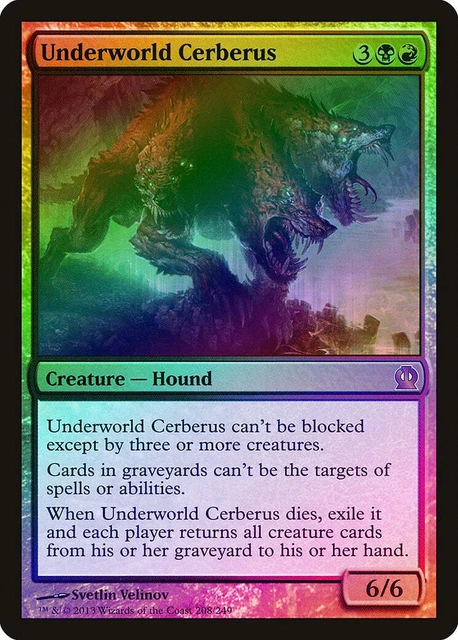 Underworld Cerberus 1x FOIL THS MTG Theros Mythic MINT black red Underworld Cerberus 1x FOIL THS MTG Theros Mythic MINT black red