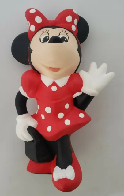 Vintage Disney Minnie Mouse Cute Porcelain Statue Figurine 9” rare