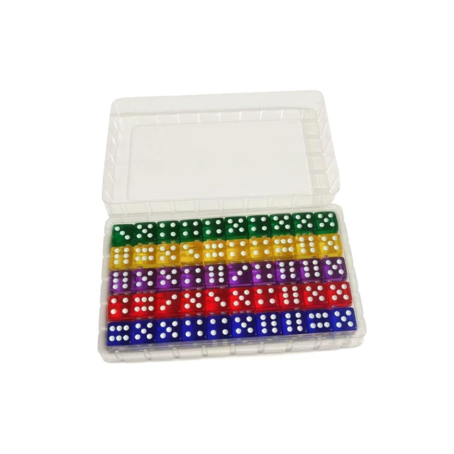 Ensemble De Dés De 50 Pièces, Dés De Couleur 6 Maroc