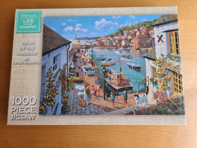 Wh Smith 1000 Piece Jigsaw Puzzle Life In The Country Views Of Harbour Complete