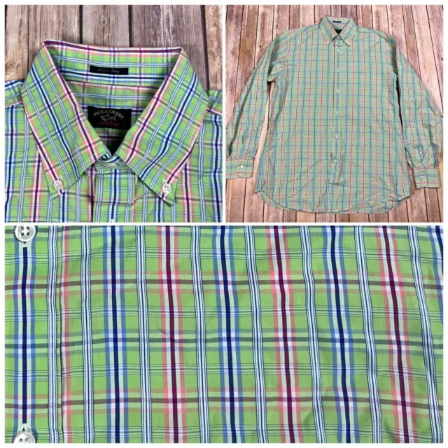 ⭐️ Paul Shark Yachting Large Long Sleeve Button Down Multicolor Plaid Shirt ⭐️