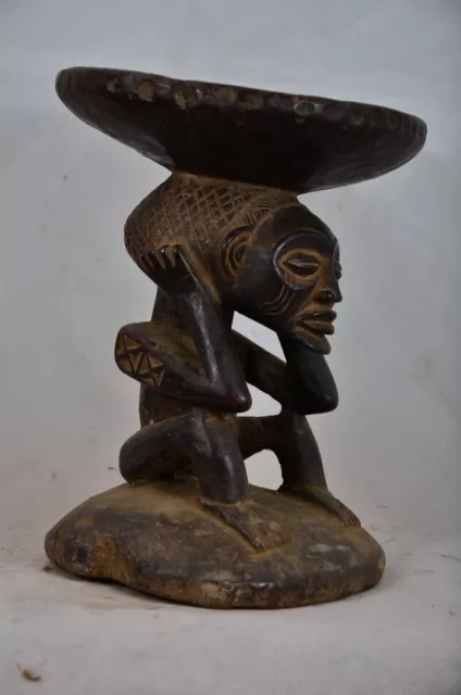 Chokwe Stool Figure from Congo African Art