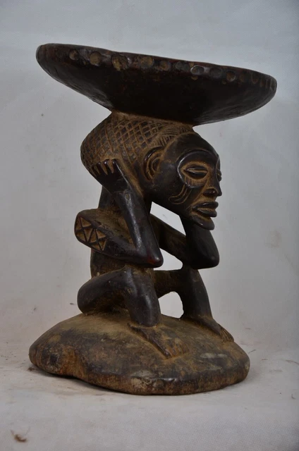 Chokwe Stool Figure from Congo African Art