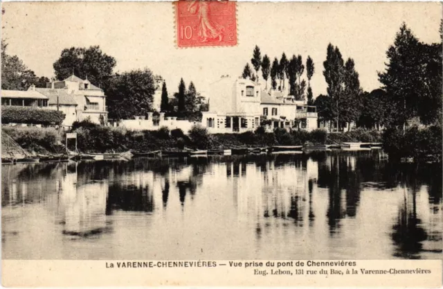 CPA La Varenne vue prise du Pont de Chennevieres (1347557)
