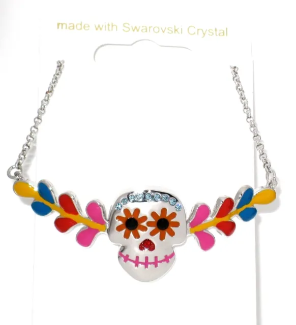 Disney Arribas Necklace ✿ Coco Sugar Skull Made with Crystal from Swarovski
