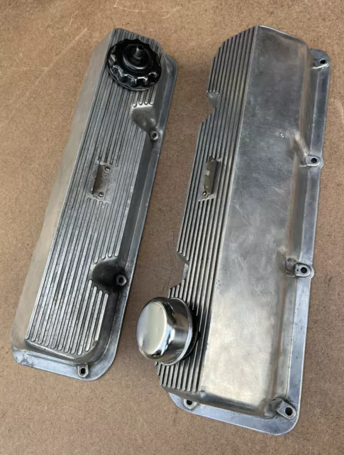 1970 70 71 Mustang Cougar OEM BOSS 302 351 Finned Aluminum Valve Covers LOOK! 2