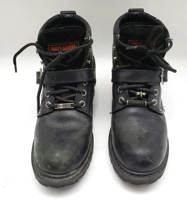Women's HARLEY-DAVIDSON Black Lace Boots 10