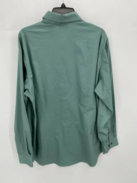 VAN HEUSEN MEN'S Regular Fit Button Up Shirt Long Sleeves Mint Green ...