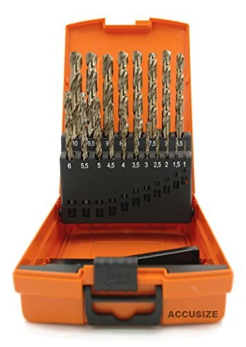 Accusize Industrial Tools M35 H.S.S. Plus 5% Cobalt Metric Drill Set 135 Deg ...
