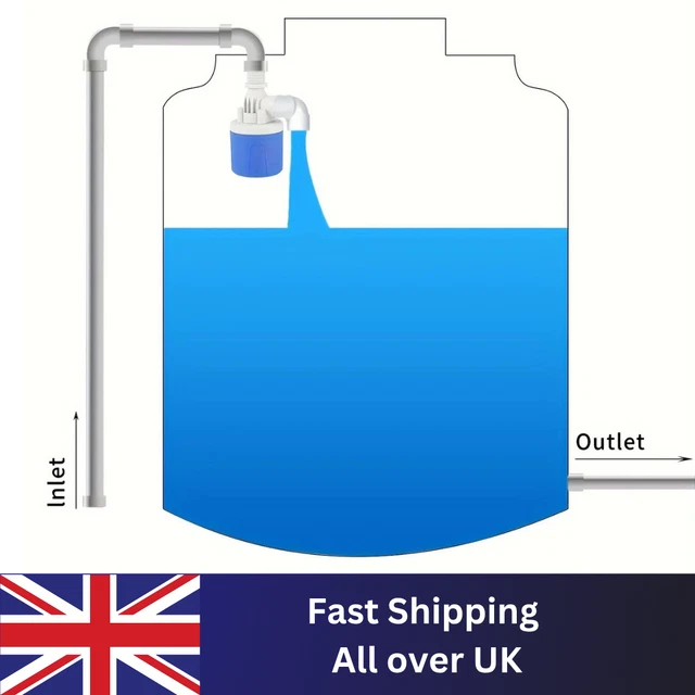 AUTOMATIC WATER LEVEL Control Valve Float Ball Valve Switch Water Inlet ...