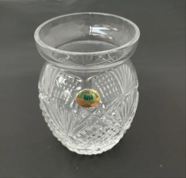 Tyrone Crystal Full Lead Handmade In Ireland Decorative Vase Clear Ornate