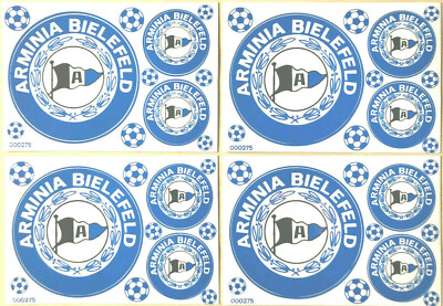 100x Bielefeld Sticker Aufkleber | Fußball Fanartikel PVC 14,8x5,0cm | Wetterfest