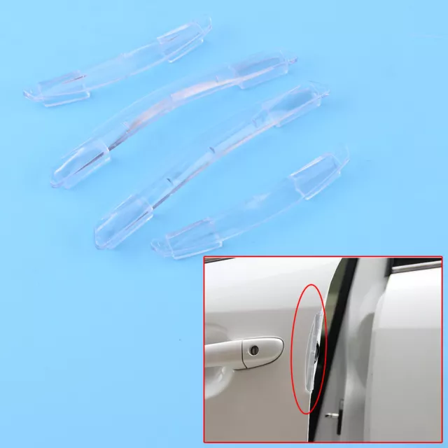 4Pcs Clear Car SUV Pickup Soft Door Edge Protector Guard Anti-scratch Rub Strips