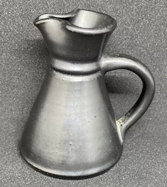 Prinknash Abbey Miniature Cream Milk Jug In Gun Metal Grey Tin Glaze