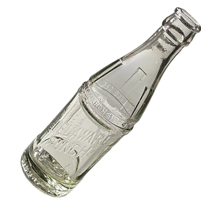 Delaware Punch Bottle Antique Vintage 1924 Clean  Embossed Spectacular