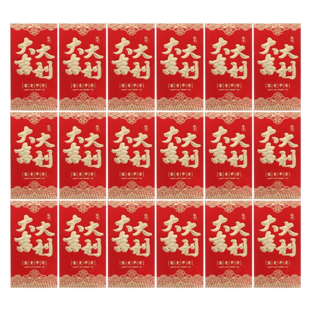 18 Pcs Lucky Red Envelope Gift Money Holder Year The Tiger Chinese Style