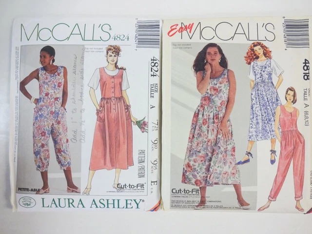 Sewing Patterns -  McCalls 4818  and McCalls 4824 (Both size 6-8-10)