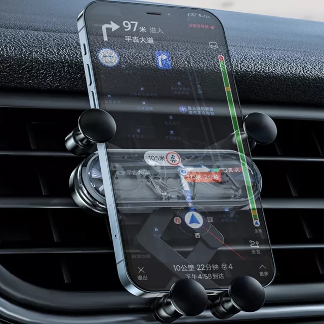 SUPPORT DE MONTURE voiture universel gravity air évent support voiture pour  smartphone - 67-86 mm EUR 14,99 - PicClick FR
