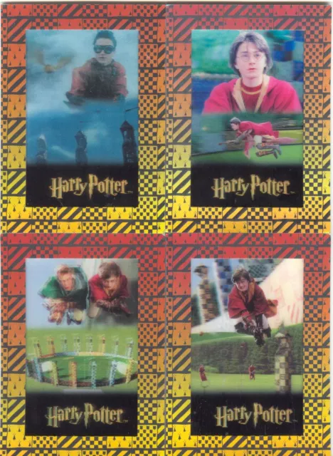 Harry Potter World Of Harry Potter 3D Series 1 Complete Boxtopper Set BT1-4