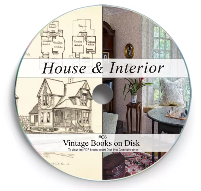 House Plans & Interior Design 220 Rare Books on DVD - Home Building Architect C6