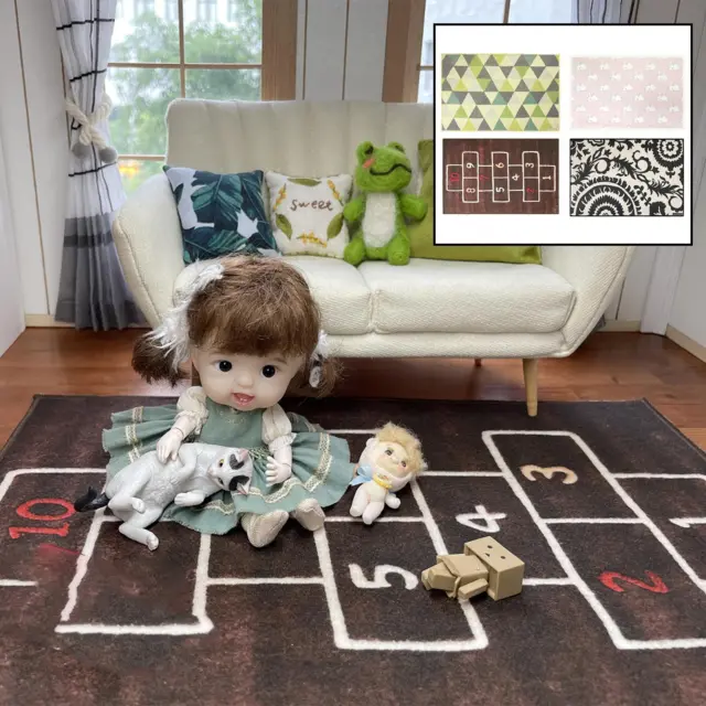 1/6 Mini Modell Boden bedeckungen Teppiche Puppen Haus Wohnzimmer Möbel