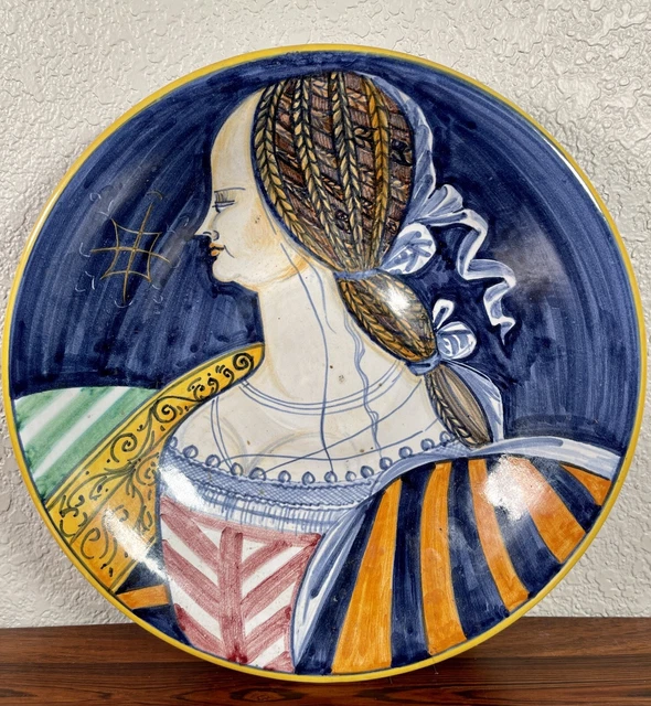 FINE Faenza Italian Renaissance Hand Painted Majolica Charger Faience Plate #1