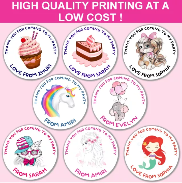THANK YOU FOR COMING HAPPY BIRTHDAY LABELS PERSONALIZED STICKERS