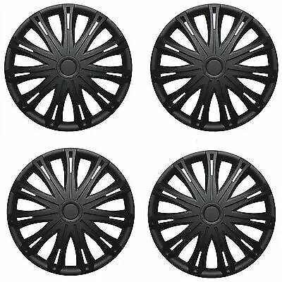 Spark Car Wheel Trims 16" Hub Caps Plastic Covers Set of 4 black specific fit