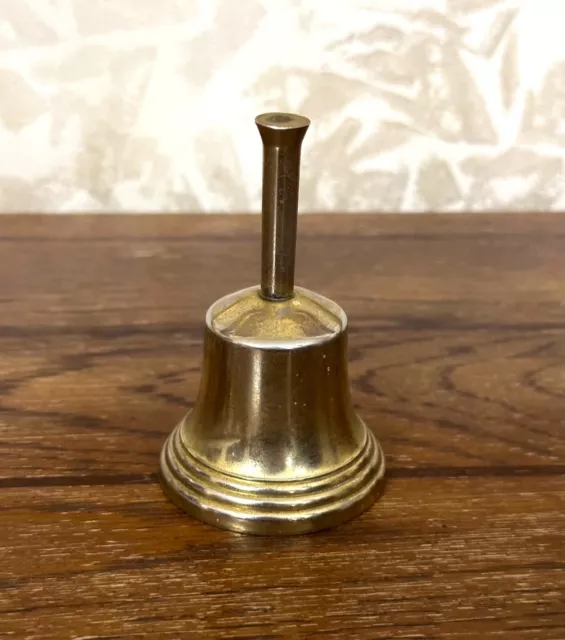 Vintage Brass Hand Bell England Made Size 4" Inches Small School House Church