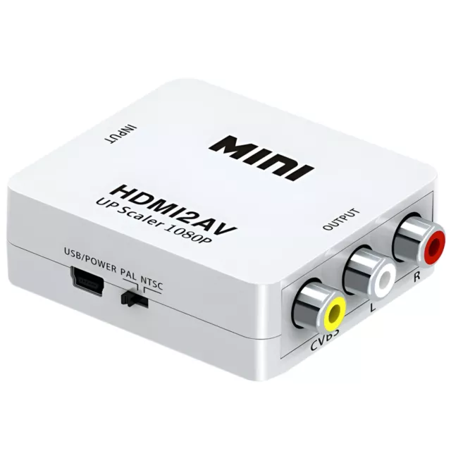 HDMI to AV RCA Converter 1080P Video Audio CVBS Konverter Analog Adapter Retoo
