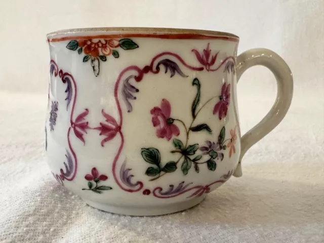 Rare late 18th Century hand painted coffee/chocolate cup