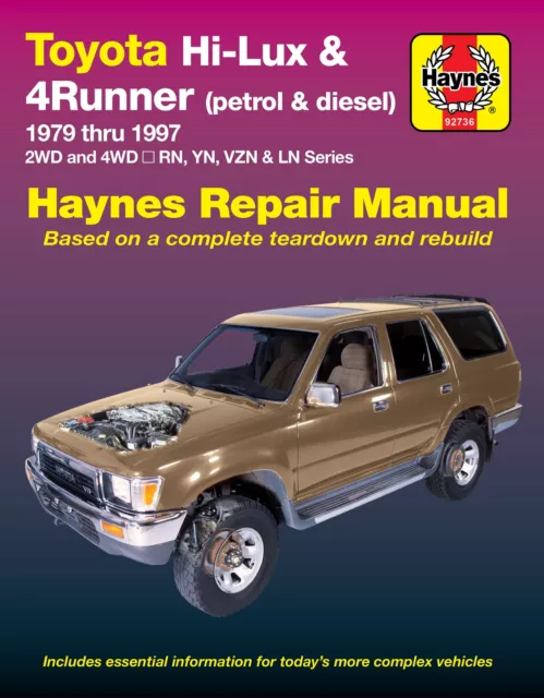 Hi-Lux 4Runner Die 79-97 Revue technique Haynes TOYOTA Anglais Etat - NEUVE POR