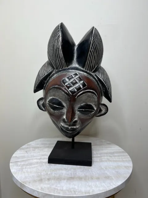 Punu Maiden Spirit Mask Mukudji  Gabon African 11" X 7.50"