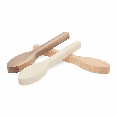 3 Piezas en Blanco Talla de madera cucharas para tallado, tilo, cerezo, nogal, 10.3"
