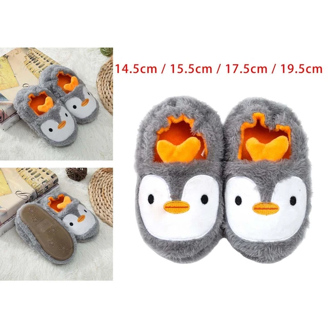 Pantofole per bambini pinguino Baby Warm Adorabile antiscivolo Pantofole morbide