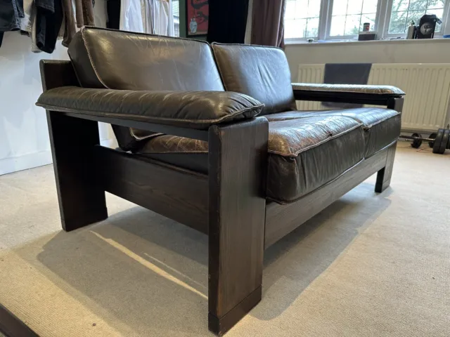 Mid century leather designer sofa by Harry de Groot, Leolux