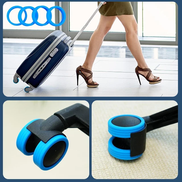8x Luggage Caster Shoes Wheel Luggage Color Wheel Protection Cover Silicone Case