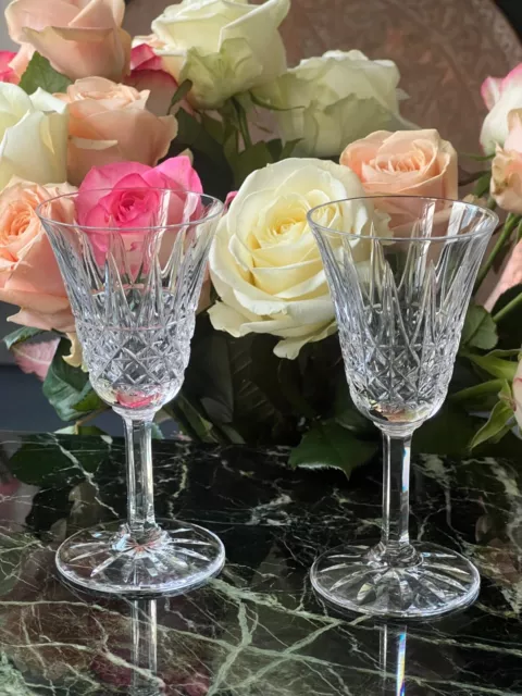Lot de 2 verres à vin blanc Cristal Saint Louis modèle Tarn TBE hauteur 14 cm
