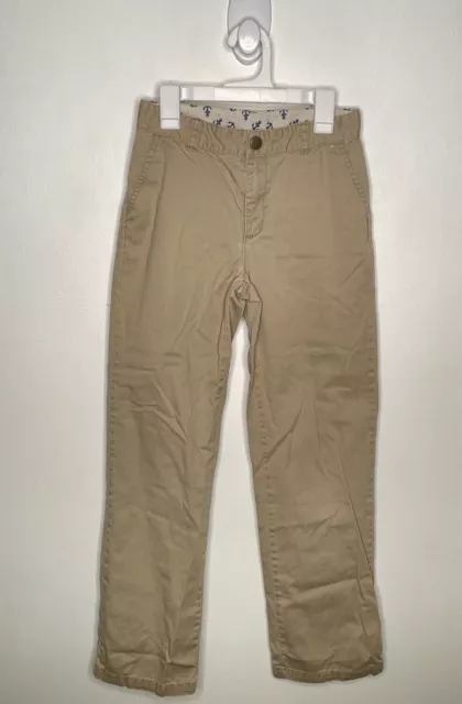 Gymboree School Uniform Khaki Pants Boys Size 12 Adjustable Waist Straight Leg