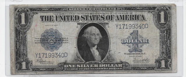 Series 1923 $1 Silver Certificate Large Size Horseblanket
