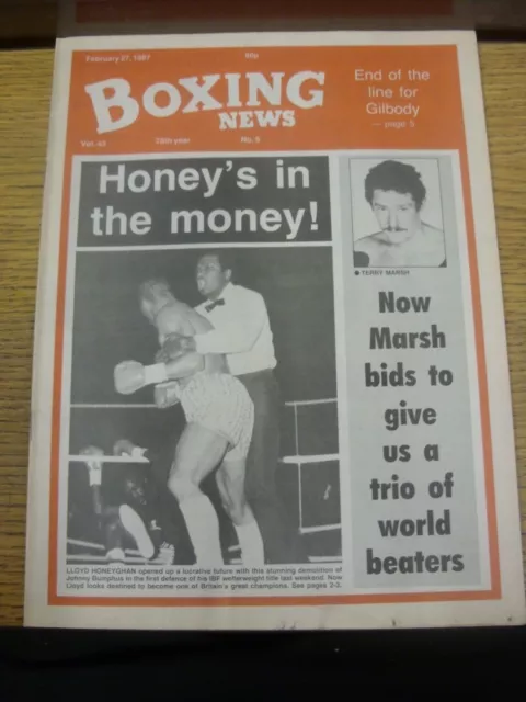 27/02/1987 Boxing News: Magazine Vol.43, No.09 - Content To include, "Honey's In