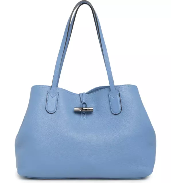 Longchamp Roseau Essential Medium Leather Tote ~NIP~ Blue