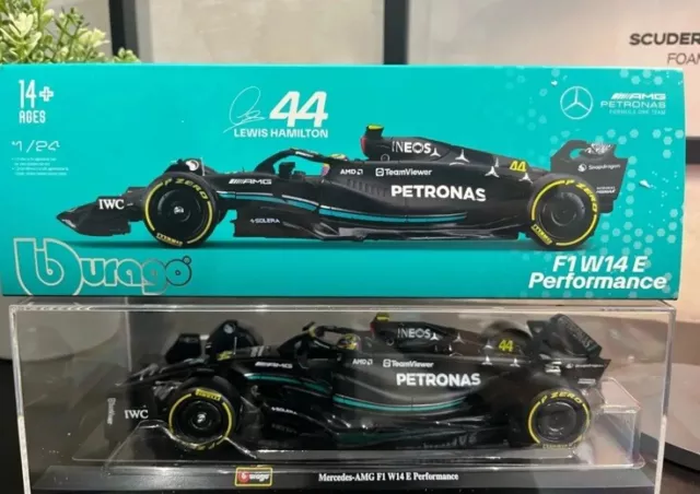 Bburago 1:24 2023 F1 Mercedes AMG W14 #44 Lewis Hamilton New Release