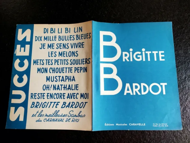 Partition ancienne Brigitte BARDOT Paroles et Musique de Miguel GUSTAVO 1959