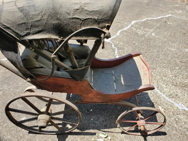 Vintage Victorian Doll Carriage with Canopy