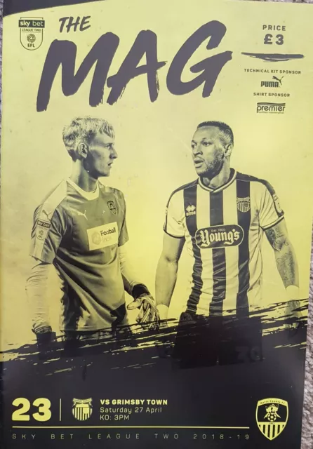 NOTTS COUNTY v GRIMSBY TOWN 2018/19   *  NOTTS COUNTY FINAL HOME LEAGUE GAME  *