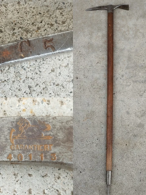 Piolet Ancien P. Shild Kandersteg Suisse 1940 - Alpinisme Vintage, Bon état