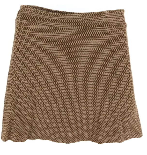 J. Jill Short Skirt Ponte Fit Womens Size XS Brown Black Geometric SOFT Career